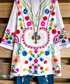 A&A AHB EXCLUSIVE: As Beautiful As It Gets Tunic - White - 100% COTTON