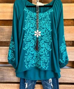 Andree What's New Everything I Do Blouse - Teal