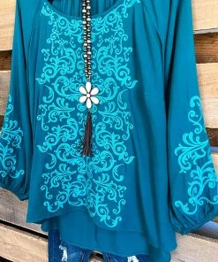 Andree What's New Everything I Do Blouse - Teal