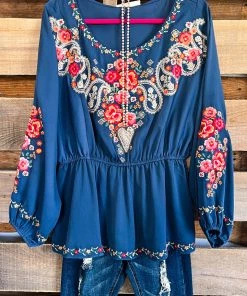 Andree AHB EXCLUSIVE: Dashing With Zeal Blouse - Midnight Blue What's New