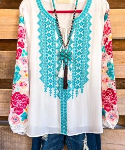 Andree Take On Me Embroidered Blouse - Ivory