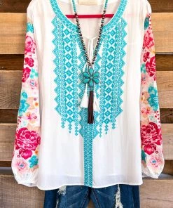 Andree Take On Me Embroidered Blouse - Ivory