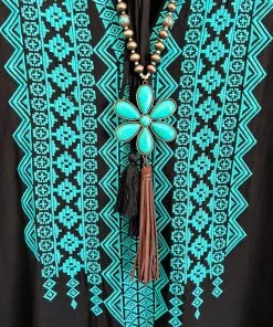 Andree What's New Take On Me Embroidered Blouse - Black