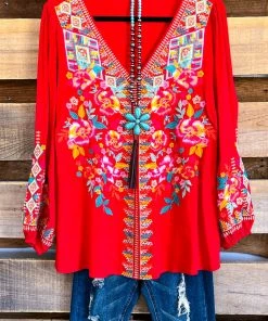 Andree What's New Obtaining Greatness Blouse - Tomato