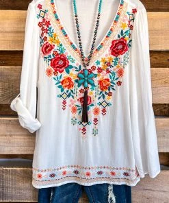 Andree Delightful Bouquet Blouse - Ivory What's New