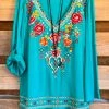 Andree What's New Delightful Bouquet Blouse - Teal