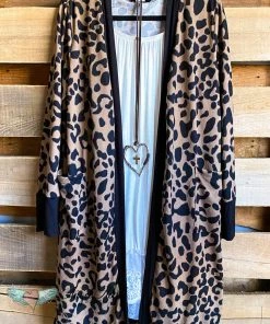 Heimish Sneak A Snapshot Cardigan - Mocha/Black - SALE