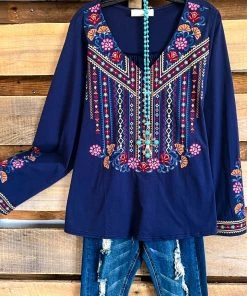 Andree All Your Reasons Top - Midnight Blue - 100% COTTON