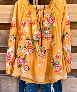 Andree Acquiring An Abundance Blouse - Marigold What's New