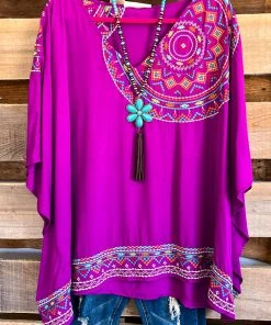 Andree Go The Distance Oversized Poncho/Top - Magenta What's New
