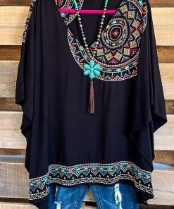 Andree Go The Distance Oversized Poncho/Top - Black