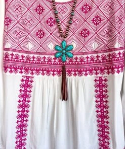 Andree Craving A Reaction Tunic - Ivory Magenta