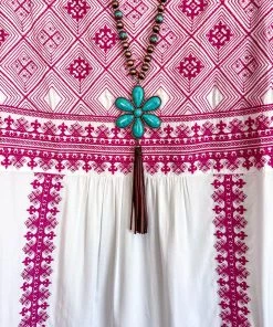 Andree Craving A Reaction Tunic - Ivory Magenta