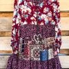 Umgee What's New Simple Arrangement Dress - Burgundy
