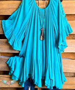 Sassybling What's New AHB EXCLUSIVE: Classy Oversized Tunic - Turquoise