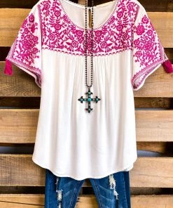 Andree AHB EXCLUSIVE: Seasons In The Sun - Ivory/Magenta - SALE