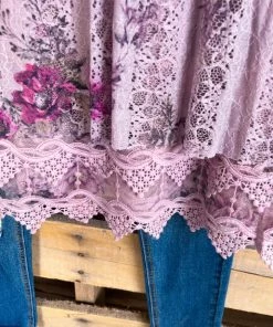 Origami AHB EXCLUSIVE: Laughing Now Layered Tunic - Eggplant/Floral What's New