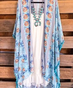 GiGiO Love Without End Kimono - Lt. Blue