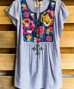 Andree AHB EXCLUSIVE: To The Garden Blouse - Denim - SALE