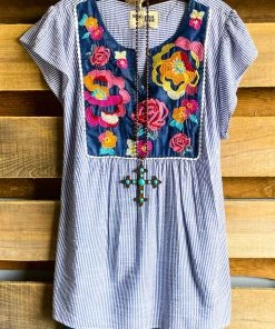 Andree AHB EXCLUSIVE: To The Garden Blouse - Denim - SALE