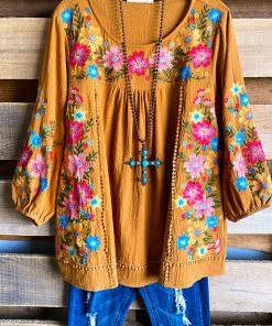 Andree AHB EXCLUSIVE: Rest Your Love On Me Blouse - Marigold - 100% COTTON