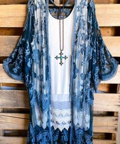 Origami AHB EXCLUSIVE: More Than Just A Friend Lace Kimono - Teal What's New