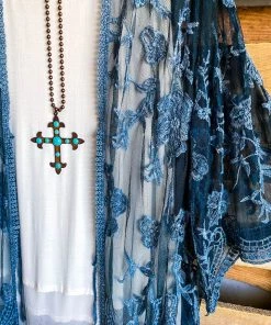 Origami AHB EXCLUSIVE: More Than Just A Friend Lace Kimono - Teal What's New