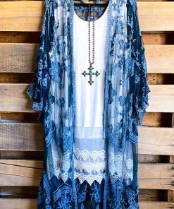 Origami AHB EXCLUSIVE: More Than Just A Friend Lace Kimono - Teal What's New