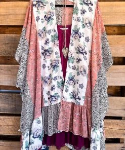 GiGiO What's New Love Will Keep Us Alive Kimono - White Mix