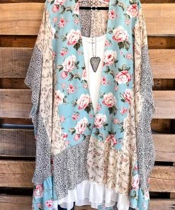 GiGiO Love Will Keep Us Alive Kimono - Mint Mix What's New