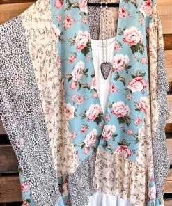 GiGiO Love Will Keep Us Alive Kimono - Mint Mix What's New