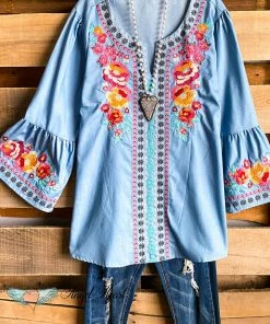 Andree What's New AHB EXCLUSIVE: Fashion Life Top - Lt. Denim