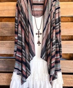 Emerald Because Of You Cardigan - Mauve/Grey