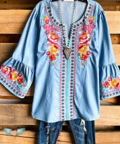 Andree What's New AHB EXCLUSIVE: Fashion Life Top - Lt. Denim