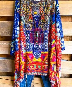 Trendology What's New AHB EXCLUSIVE: Flower Child Oversized Sheer Tunic - Red Mix