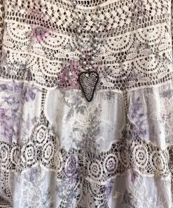 Origami What's New AHB EXCLUSIVE: Delightful Details Cotton Top - NAT/Floral - 100% COTTON