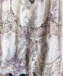 Origami What's New AHB EXCLUSIVE: Delightful Details Cotton Top - NAT/Floral - 100% COTTON