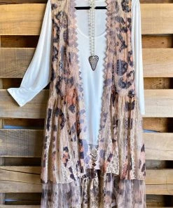 Origami AHB EXCLUSIVE: Brighten My Day Vest - Taupe/Leopard