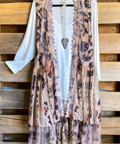 Origami AHB EXCLUSIVE: Brighten My Day Vest - Taupe/Leopard