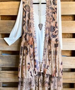 Origami AHB EXCLUSIVE: Brighten My Day Vest - Taupe/Leopard