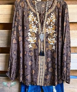 Andree Shimmer Me Top - Mocha - SALE