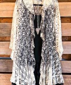 Origami What's New AHB EXCLUSIVE: Embracing Love Lace Cardigan - Beige/Leopard
