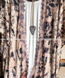 Origami What's New AHB EXCLUSIVE: One More Time Long Kimono Lace - Leopard