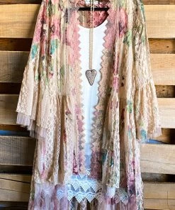 Origami What's New AHB EXCLUSIVE: Embrace The Joy Kimono/Duster - Taupe/Rose