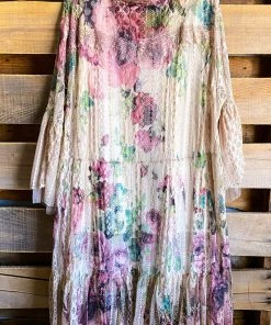 Origami What's New AHB EXCLUSIVE: Embrace The Joy Kimono/Duster - Taupe/Rose