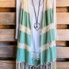 Umgee Boho Valley Vest -Ice Mint - SALE