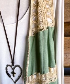 Umgee Boho Valley Vest -Ice Mint - SALE