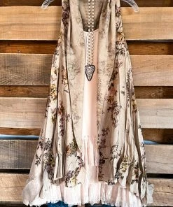 Origami AHB EXCLUSIVE: Counting The Stars Vest - Taupe/Yellow/Floral What's New