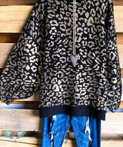 Andthewhy Flawlessly Fierce Sweater - Black- SALE