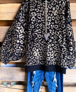 Andthewhy Flawlessly Fierce Sweater - Black- SALE